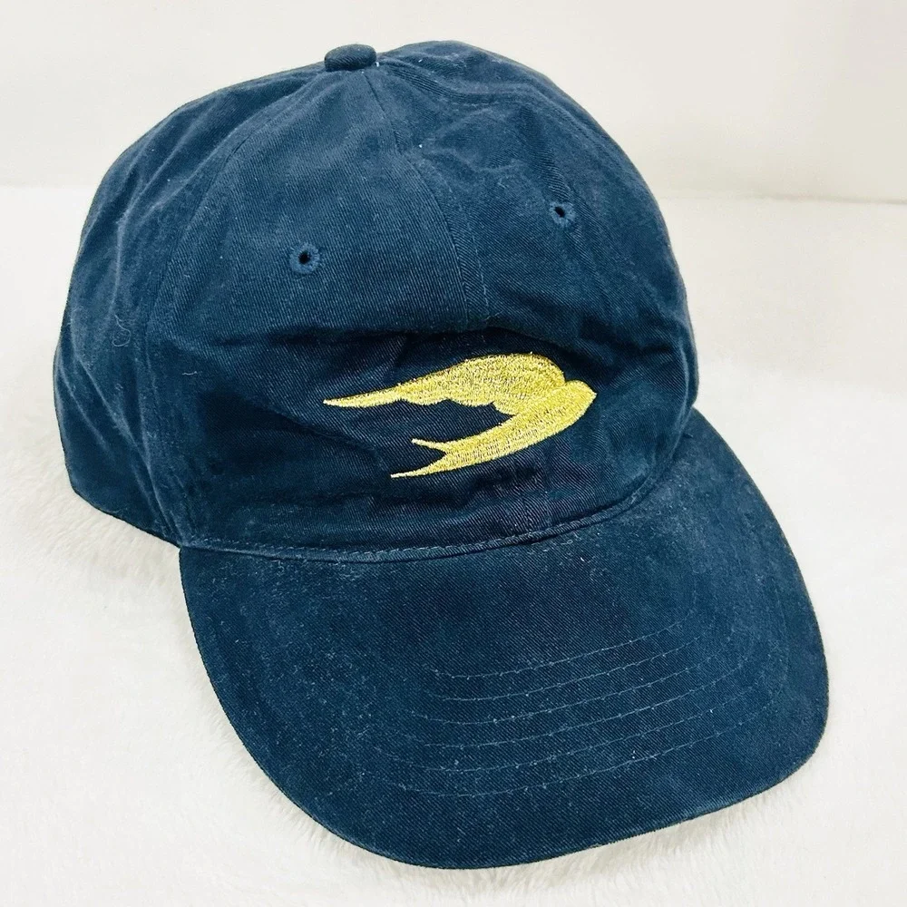Martell Cognac Seagram Logo Hat Cap Adjustable Strapback‎ Blue Outdoors Workwear - Picture 3 of 6